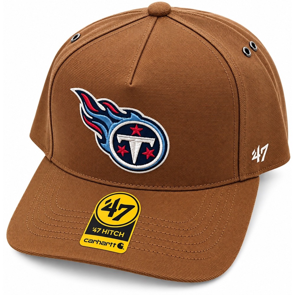 NEW Carhartt x 47 Tennessee Titans Hitch Snapback Hat Brown Duck Cloth Cap NFL